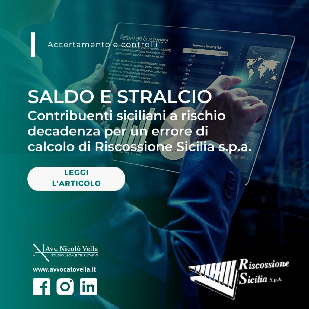 Contribuente siciliano preoccupato per errore di calcolo di Riscossione Sicilia s.p.a.